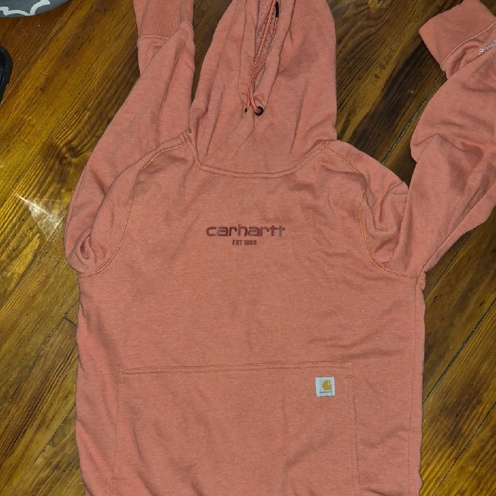 Carhartt Men's Crewneck Hoodie in Terracotta Heather